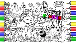 GARTEN OF BANBAN 5 Coloring Pages Mix / How To Color All Garten Of Banban 5 characters / NCS Music
