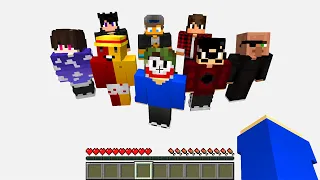 Prendi YOUTUBERS DE MINECRAFT dentro do NADA!!