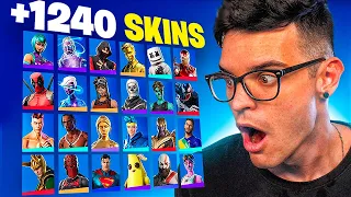 TODAS MIS SKINS DE FORTNITE (+1240) 😱 | CreativeSergi