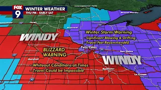 Thursday's forecast [11 a.m.]: Winds increase late Thursday; blizzard warnings issued