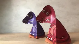 Оживший тираннозавр. Иллюзия из бумаги