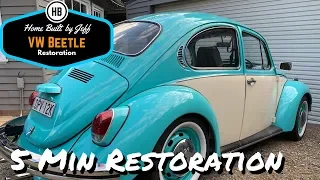 VW Beetle rolling restoration in 5 mins