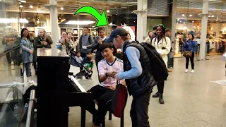 He Shook My Hand! ROCKING THE TRAIN STATION - Johnny B Goode & Great Balls of Fire | Cole Lam