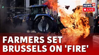 Farmers Protests Belgium Live | Hundreds of Tractors Clog Brussels Streets | Belgium Protests Today