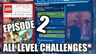 All Level Challenges Episode 2 - Attack of the Clones - Lego Star Wars The Skywalker Saga