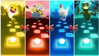 Dame tu Cosita vs Chiken song vs Minions Banana vs Baby Shark - Tiles Hop EDM RUSH