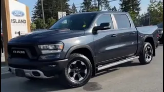 2019 Ram 1500 Rebel  With Maddy + NAV, Moonroof, Dual Climate Control Review | Island Ford