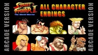 Street Fighter 2 The World Warrior |  All Endings + Special Credits | Arcade Version