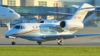 [FullHD] Private Cessna Citation X takeoff at Geneva/GVA/LSGG