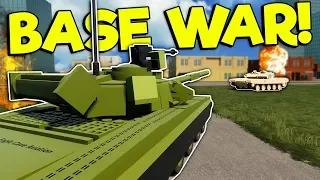 LEGO TANK & BASE BATTLE IN THE NEW CITY! - Brick Rigs Roleplay Gameplay - New Tank Wars