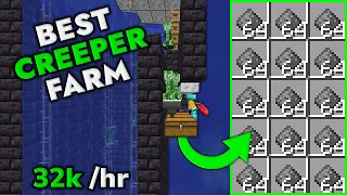 MINECRAFT BEST CREEPER FARM 1.20.6 - 32,000 Gunpowder per Hour!