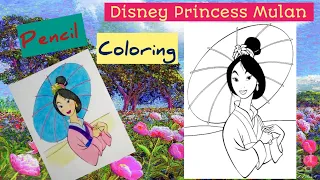 Coloring Disney Princess Mulan | @kimmiTheClown | @sprinkleddonuts | @MagicFingersArt