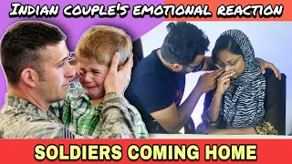 Indian Couple Reacts To Soldiers Coming Home | MOST EMOTIONAL SOLDIERS COMING HOME COMPILATION