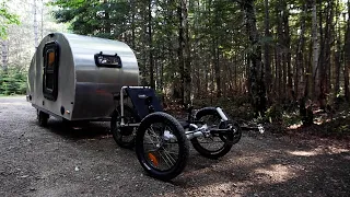 Unique Homebuilt Electric Bike Micro Camper RV - Family Camping Trip - Milkyway Photography