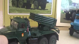 УРАЛ-375Д "Град" обзор собранной моделли из КИТа от AVD Models 1:43