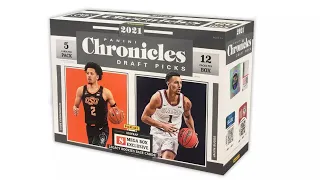 New 2021 Panini Chronicles Draft Picks Mega Box unboxing opening. NBA Basketball trading cards.