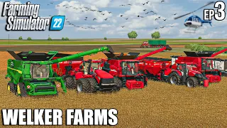 Harvesting THE BIGGEST FIELD in THE MAP | Welker Farms | Farming Simulator 22 | Timelapse 3