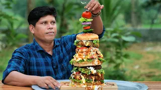 KING OF BIG BURGER | India's Biggest Burger | Cooking & Making Skill