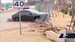 Police chase ends in crash in north Oklahoma City