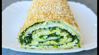 Вкуснейший Рулет из Лаваша с Яйцом и Зеленью Очень Быстро и Просто!!! / Lavash Roll