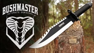 Bushmaster Sawback Survival Knife With Survival Kit & Sheath
