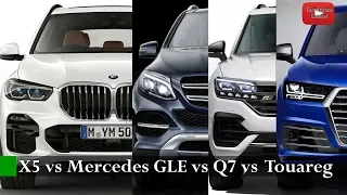 Test Comparativo 2019 BMW X5 Vs Mercedes GLE Vs Audi Q7 Vs Volkswagen Touareg | 0353