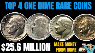 4 ULTRA RARE ONE DIME COINS WORTH A LOT OF MONEY! COINS WORTH MONEY
