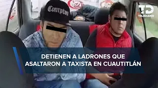 Detienen a sujetos que asaltaron a taxista en Cuautitlán