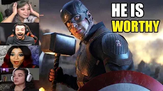 FANS REACT to Captain America Lifting Thor's Hammer - Avengers Endgame