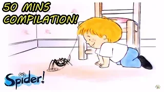 Spider! | 50 MINS ALL EPISODES COMPILATION | 90's Kids Show | SPIDER IN THE BATH