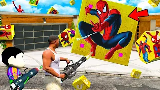 GTA 5 : FRANKLIN & SHINCHAN Opening BIGGEST "SPIDERMAN" LUCKY BOXES in GTA 5! (GTA 5 mods)