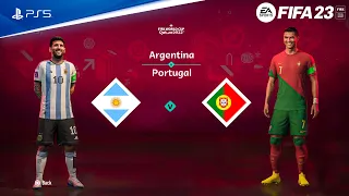 FIFA 23 - Argentina vs. Portugal Ft. Messi, Ronaldo, | FIFA World Cup Final | PS5™ Gameplay [4K60]