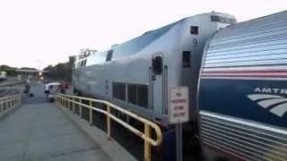 Amtrak HD: Train 64 (The Eastbound Maple Leaf) Switches Engines at Albany - Rensselaer