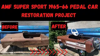 FULL Pedal Car Electrolysis Restoration - AMF Super Sport 1965-66 Children's Pedal Car
