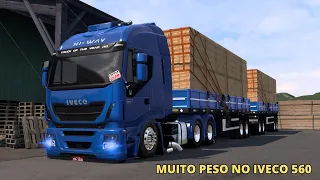 IVECO 560 NO RODOTREM, CARGA DE MADEIRA EXCESSO DE PESO, MAPA ELDORADO PRO 1.49 ETS2