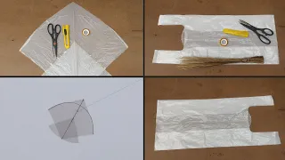 How to make kite with plastic bag at home with flying test | diy with polypropylene bag | KITESTAN
