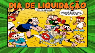 Cebolinha em DIA DE LIQUIDAÇÃO | Quadrinhos da Mônica