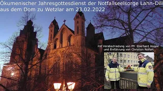 Ökumenischer Jahresgottesdienst der Notfallseelsorge Lahn-Dill am 23.02.2022 im Dom zu Wetzlar