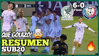México Sub20 vs Puerto Rico 🔥 RESUMEN 26 De Junio 2022 🤯 Qué GOLAZO! De Fidel Ambriz