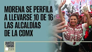 #PuntosYComas ¬ Morena se perfila a llevarse 10 de 16 las alcaldías de la CdMx