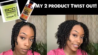 TWIST OUT USING ECOSTYLER FLAXSEED GEL|NO PRODUCT OVERLOAD|FAST DRY TIME!