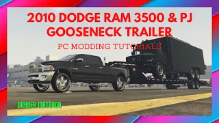 PC Modding Tutorials: How To Install The 2010 Dodge RAM & PJ Gooseneck trailer Mod (Vehicle Mod)