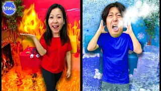 HOT vs COLD! Hottest Challenges and Coldest Challenges