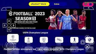 eFOOTBALL PES 2023 PPSSPP NEW KITS 2023/24 & UPDATE TRANSFERS 2023 CAMERA PS5 REAL FACES GRAPHICS HD