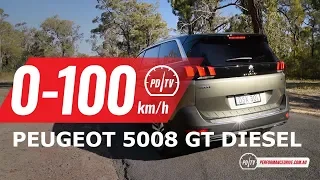 2018 Peugeot 5008 GT diesel 0-100km/h & engine sound