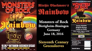 Ritchie Blackmore's Rainbow - Sixteenth Century Greensleeves - Monsters of Rock (June 18, 2016)