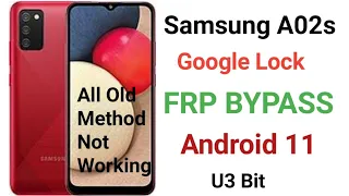 Samsung Galaxy A02s FRP Bypass Android 11 U3/U4 Not Working Knox| A02s Google Account Remove 2022