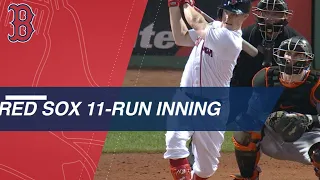 Red Sox rack up 12 hits in huge 11-run 7th inning