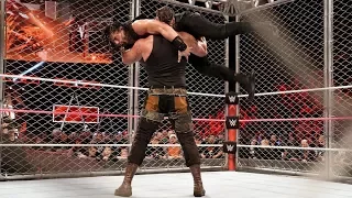 Roman Reigns Vs Braun Strowman Steel Cage Full Match - Kane Returns : WWE RAW 16 Oct 2017