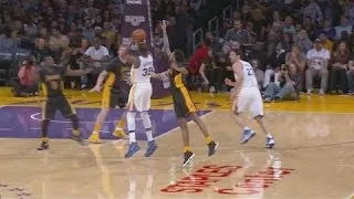 Brandon Ingram Blocks Ken Durant's Three | Warriors vs Lakers | Nov 25, 2016 | 2016-17 NBA S